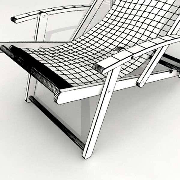 beach chair high detail realistic 3d model 3ds max fbx obj 129782