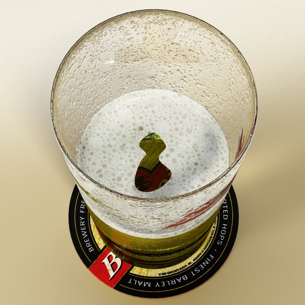 budweiser beer glass 3d model 3ds max fbx obj 142082