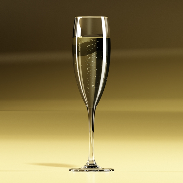 champagne set 3 – bottle, flute and ice bucket 3d model 3ds max fbx obj 144581