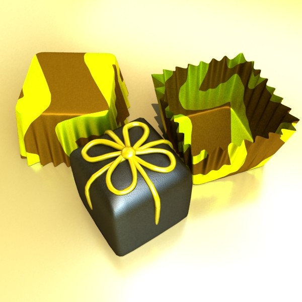 chocolate candy assortment high res 3d model max obj 132454