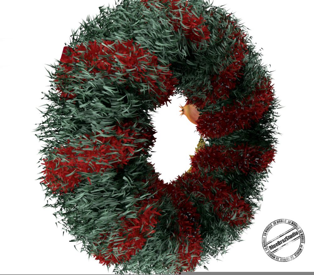 christmas wreath 3d model 3ds dxf fbx c4d dae obj 145851