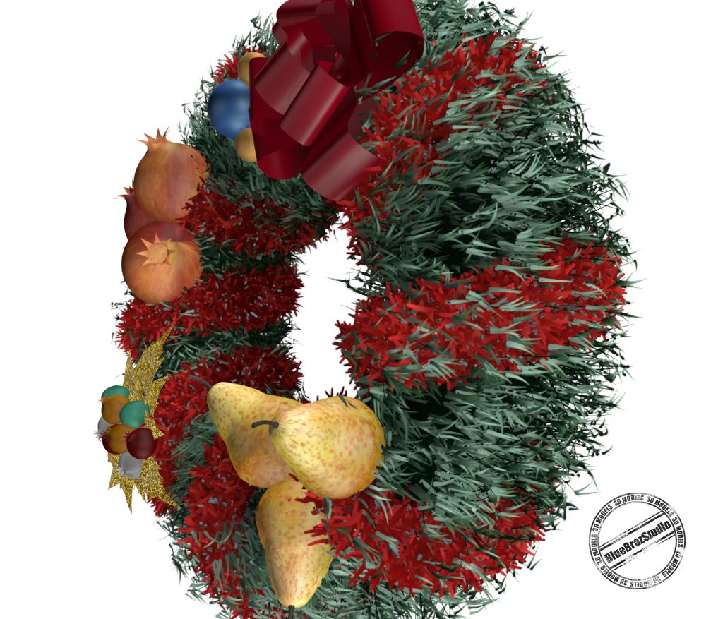 christmas wreath 3d model 3ds dxf fbx c4d dae obj 145852