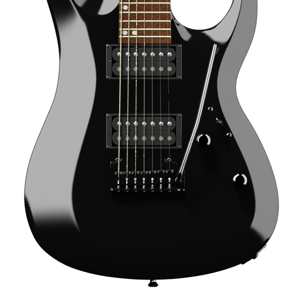 electric guitar 7 strings high detail 3d model max obj 131263