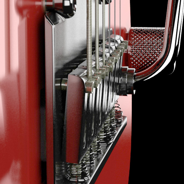 electric guitar high detail 3d model max fbx obj 131225