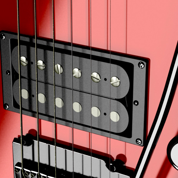 electric guitar high detail 3d model max fbx obj 131226