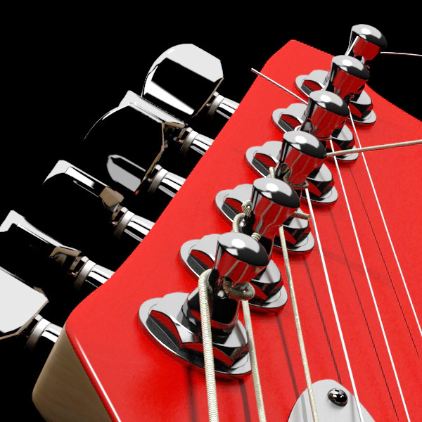 electric guitar high detail 3d model max fbx obj 131232