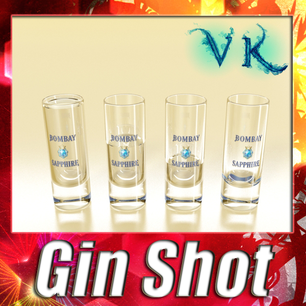 gin shot glass 3d model 3ds max fbx obj 138634