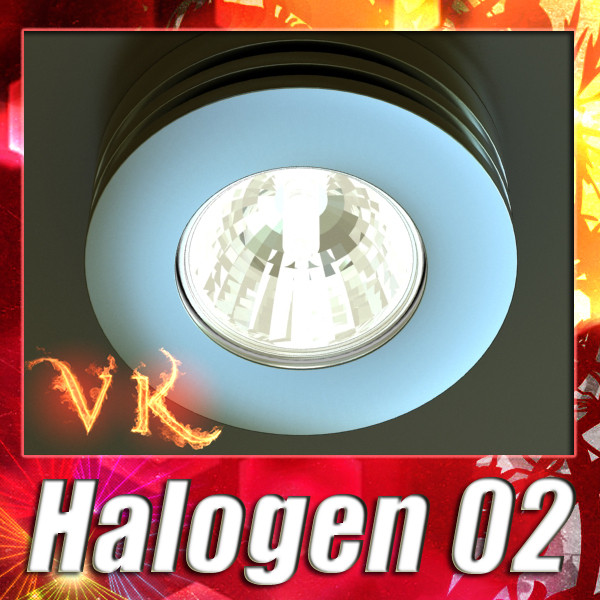 halogen lamp 02 high detail 3d model 3ds max fbx obj 134507