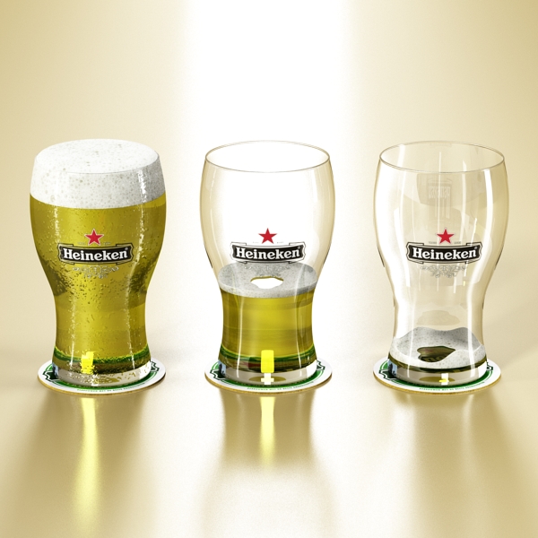 heineken beer collection 3d model 3ds max fbx obj 141892