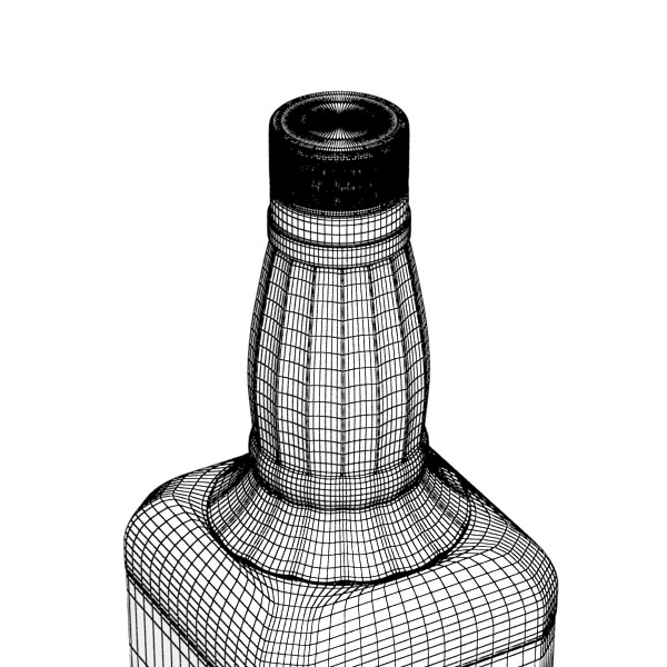 jack daniels bottle 3d model 3ds max fbx obj 135897