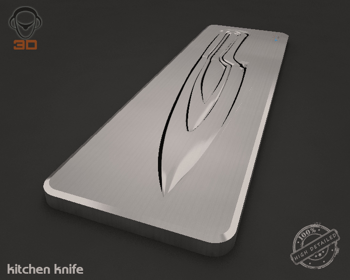 kitchen knife 3d model 3ds max fbx obj 138360