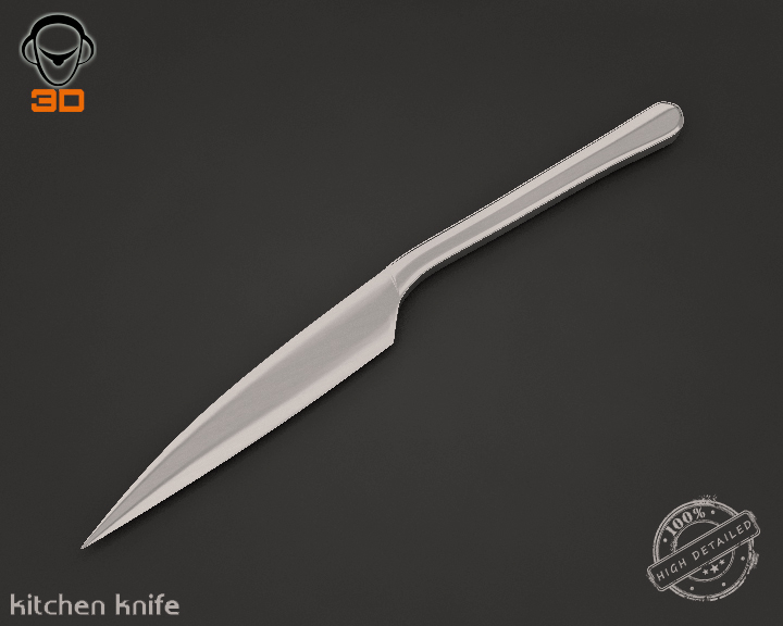 kitchen knife 3d model 3ds max fbx obj 138367