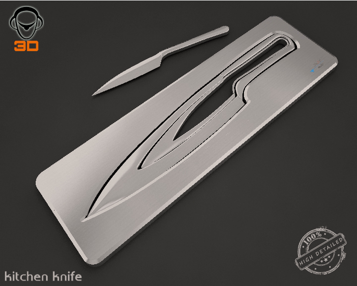kitchen knife 3d model 3ds max fbx obj 138369