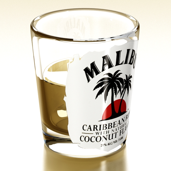 malibu shot glass – high detailed 3d model 3ds max fbx obj 139220