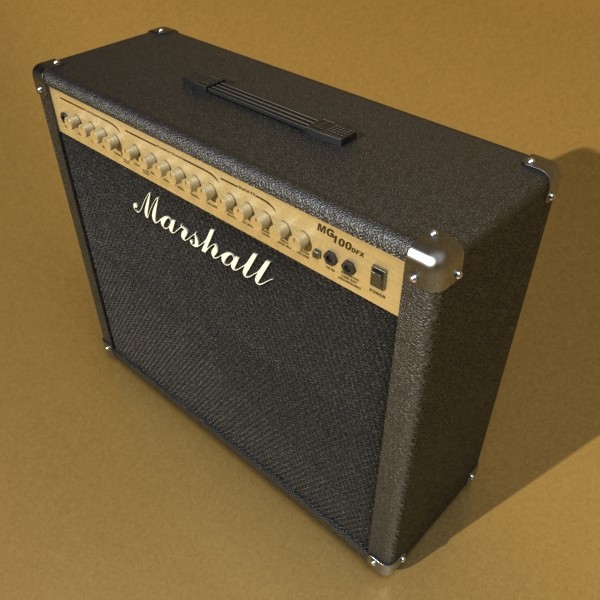 marshall amplifier 100 w high detail 3d model 3ds max fbx obj 131052