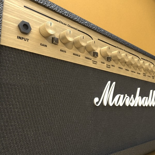 marshall amplifier 100 w high detail 3d model 3ds max fbx obj 131056