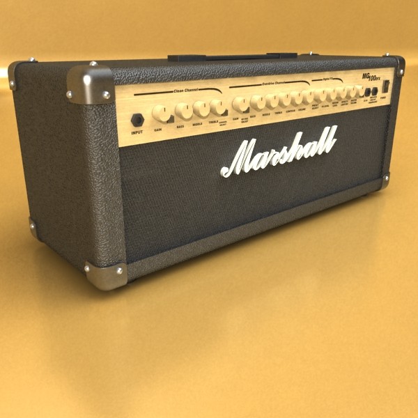 marshall amplifier mg series high detail 3d model 3ds max fbx obj 131064