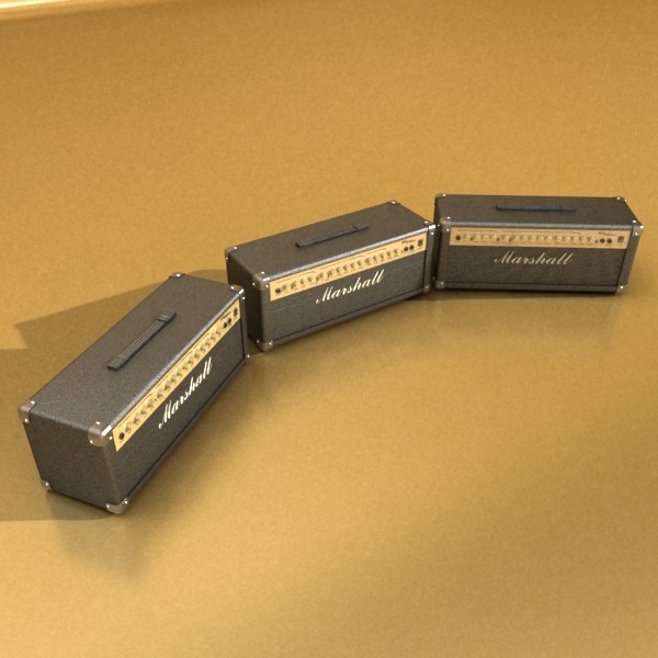 marshall amplifier mg series high detail 3d model 3ds max fbx obj 131071