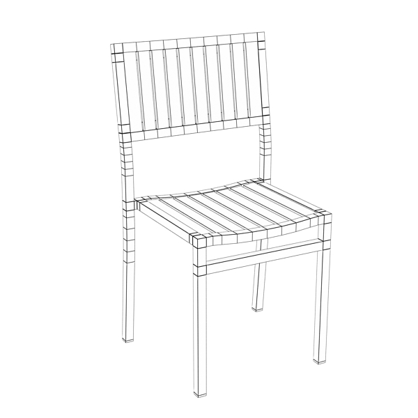outdoor chair 3d model 3ds max fbx obj 148383