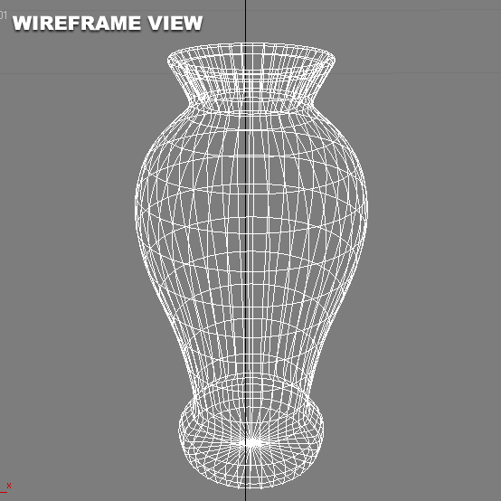 red vase 3d model 3ds max blend br4 obp obj 119332