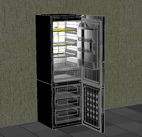 refrigerator samsung 3d model max 156227