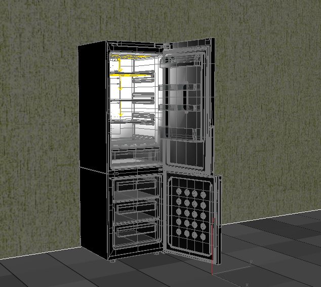 samsung refrigerator 3d model max 156232