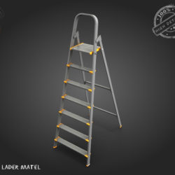 step ladder metal 3d model 3ds max fbx obj 137075