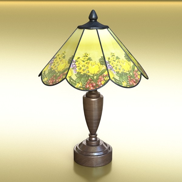 3d Model Victorian Table Lamp 10 3d Model Flatpyramid