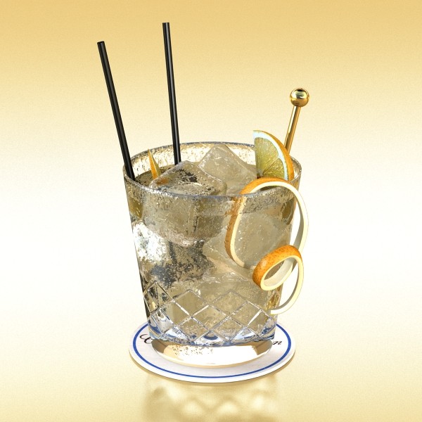 vodka cocktail glass 3d model 3ds max fbx obj 136019