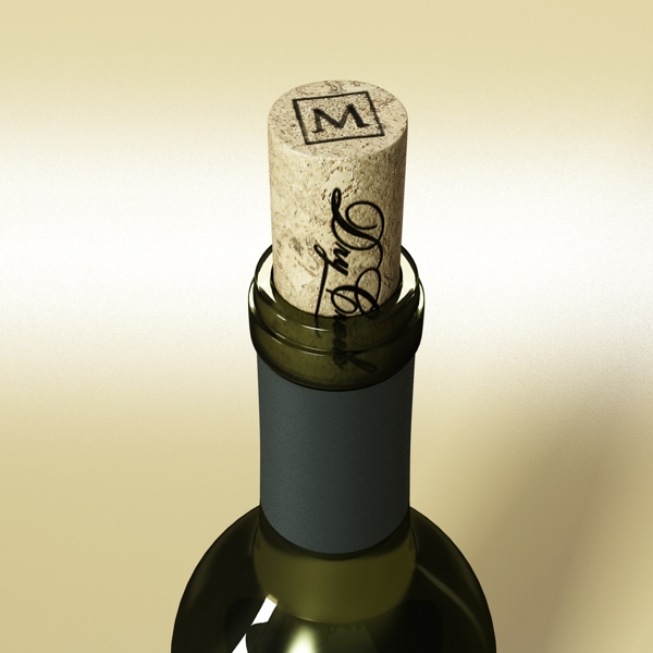white wine bottle and cup 3d model 3ds max fbx obj 144930