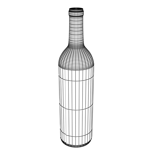 white wine bottle and cup 3d model 3ds max fbx obj 144936