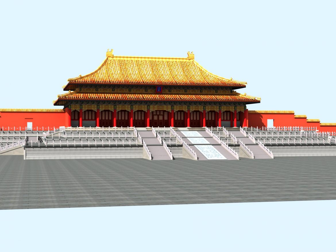 the forbidden city — three big place 3d model max 127900