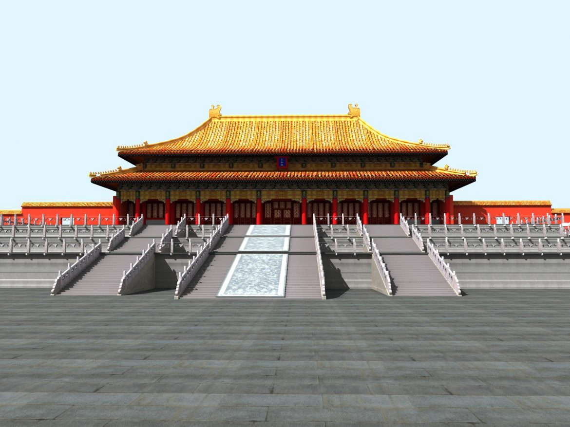 the forbidden city — three big place 3d model max 127903