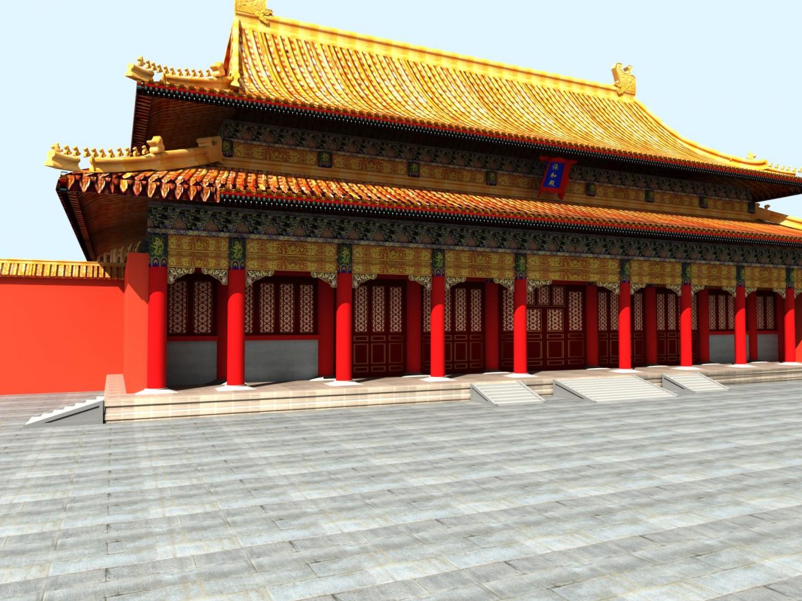 the forbidden city — three big place 3d model max 127904
