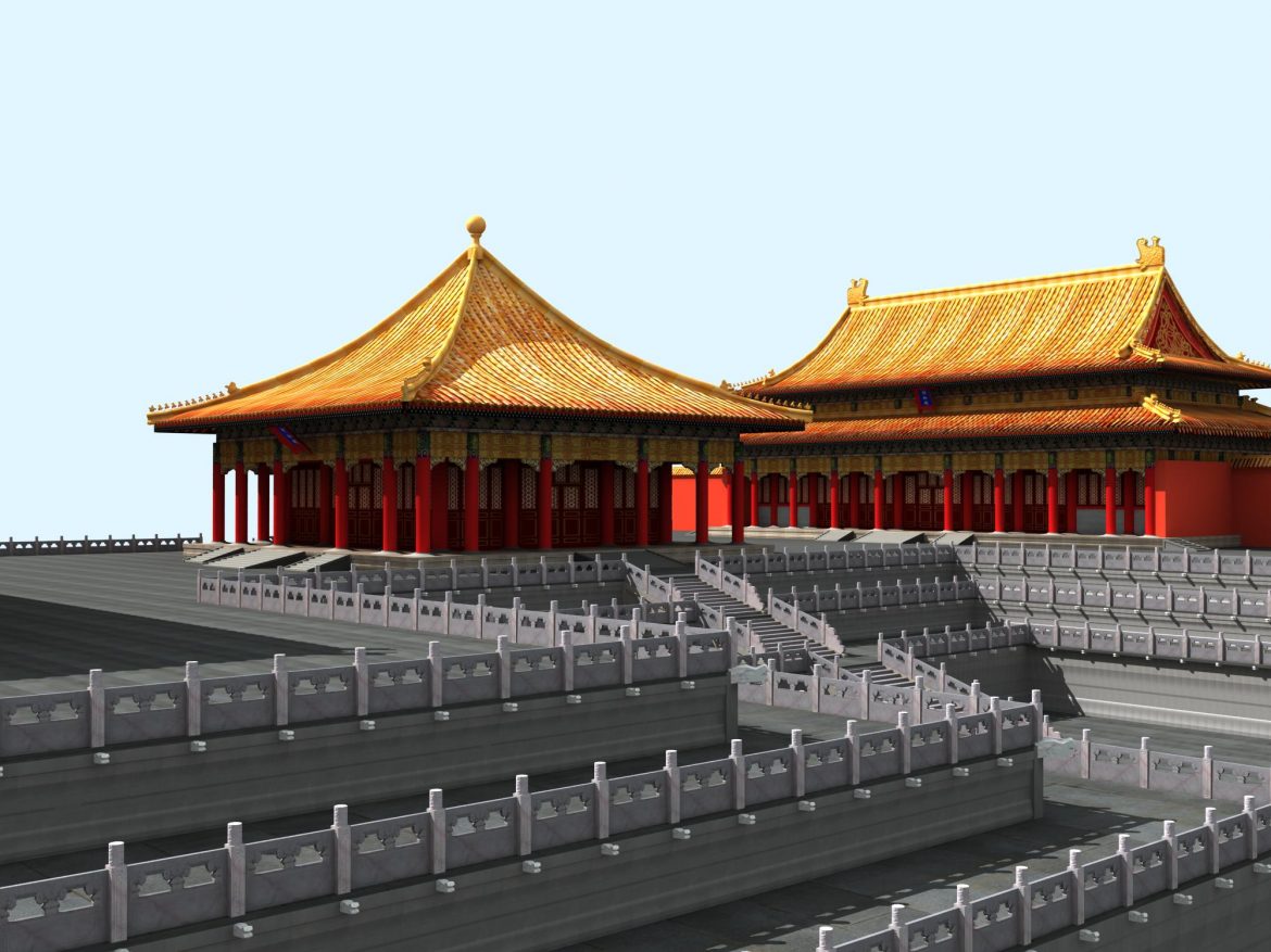 the forbidden city — three big place 3d model max 127905