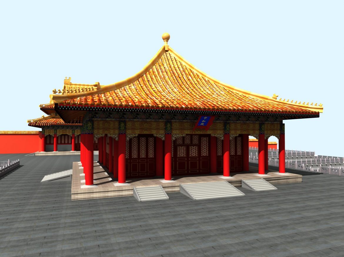 the forbidden city — three big place 3d model max 127906