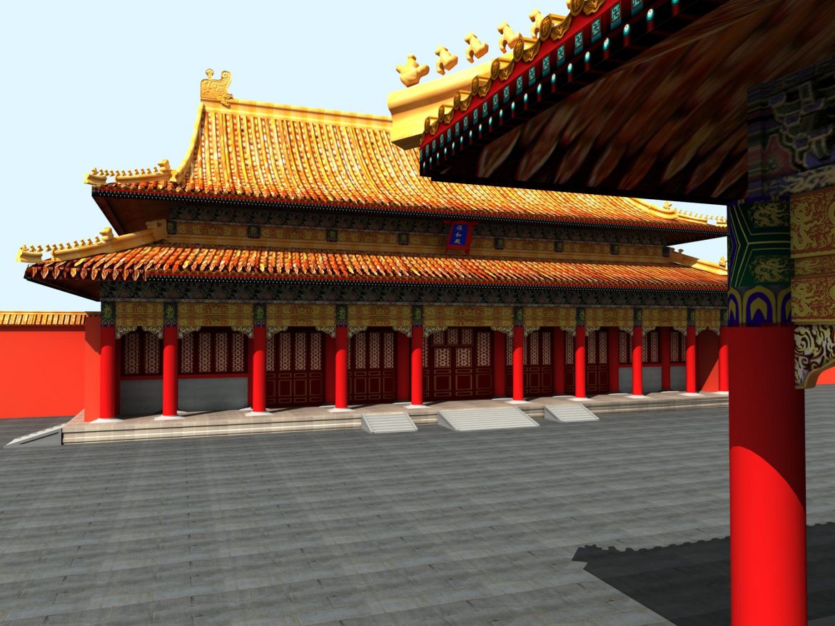 the forbidden city — three big place 3d model max 127907