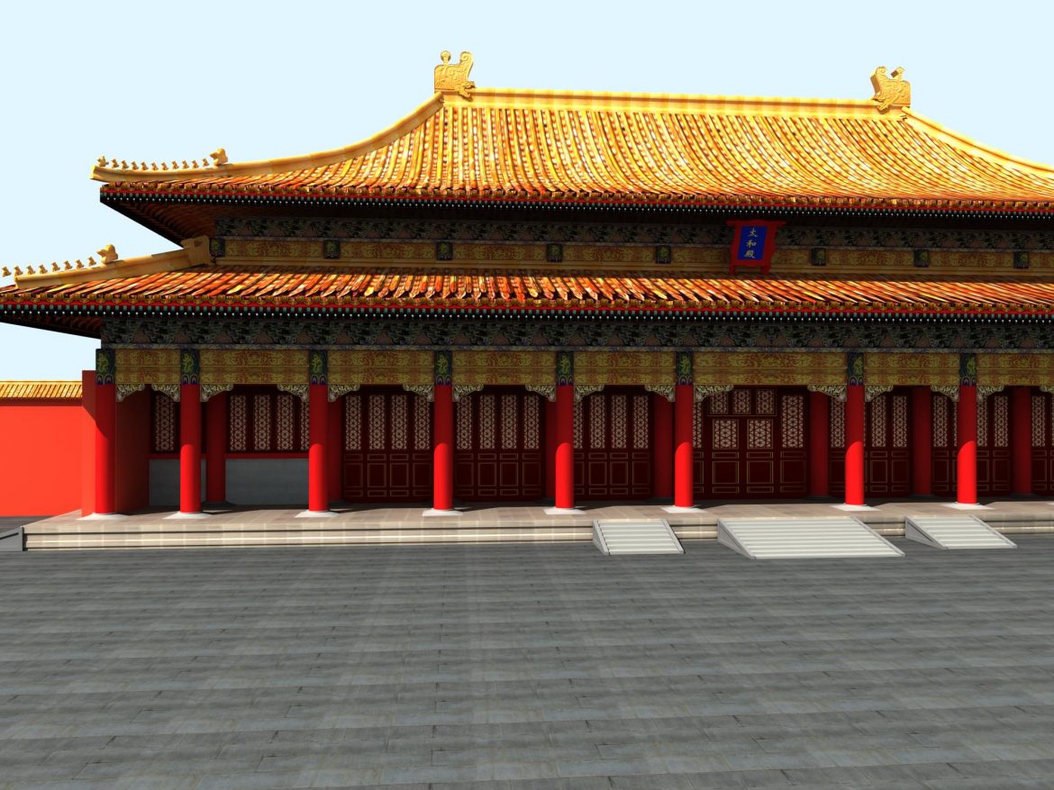 the forbidden city — three big place 3d model max 127908