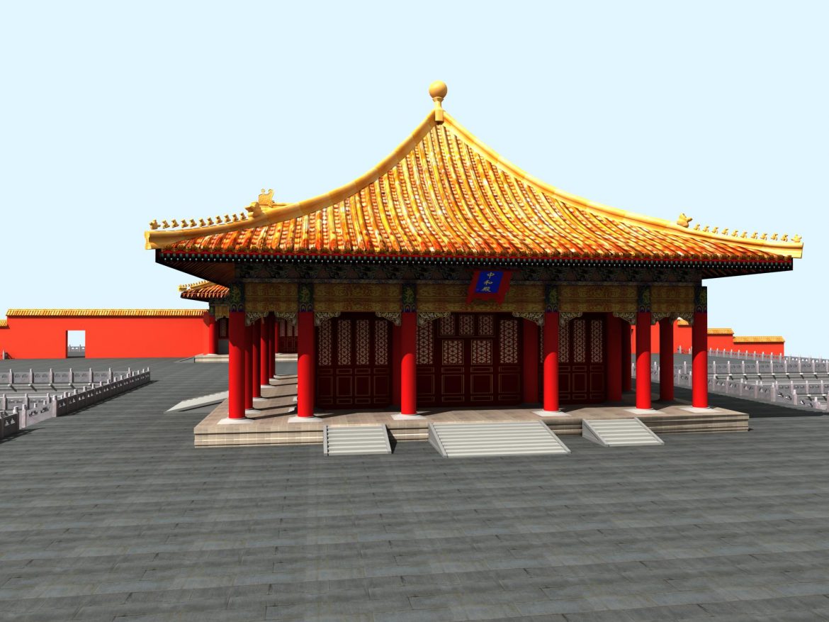 the forbidden city — three big place 3d model max 127909