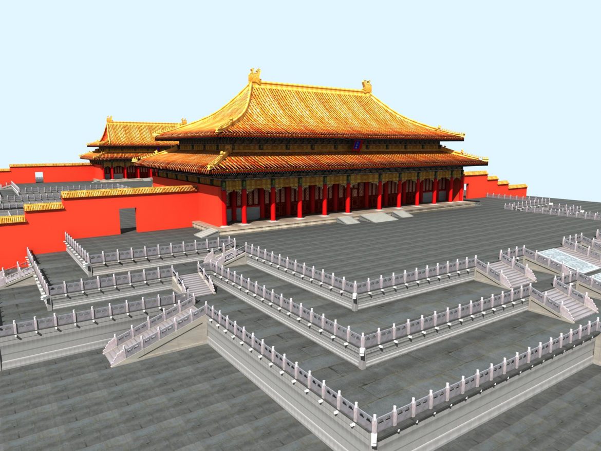 the forbidden city — three big place 3d model max 127910