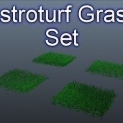astroturf grass set 001 3d model 3ds max obj 103048