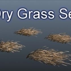 dry grass set 001 3d model 3ds max obj 103104