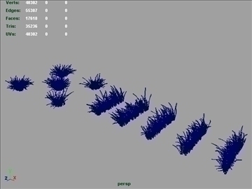 grass decor set 001 3d model 3ds max obj 103103