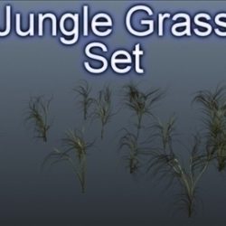 jungle grass set 001 3d model 3ds max obj 103109