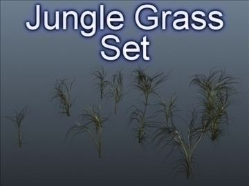 jungle grass set 001 3d model 3ds max obj 103109