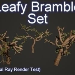 leafy bramble set 001 3d model 3ds max obj 103175
