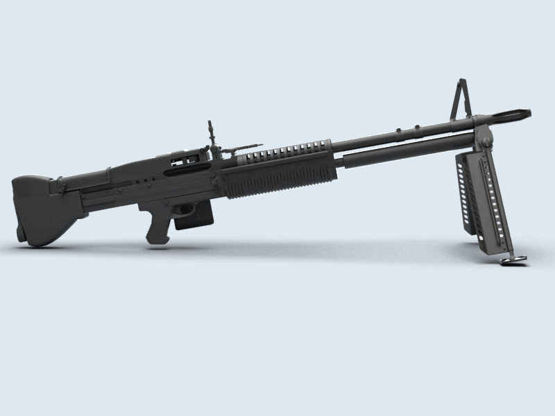 machine gun m60 3d model 3ds max fbx obj 146398