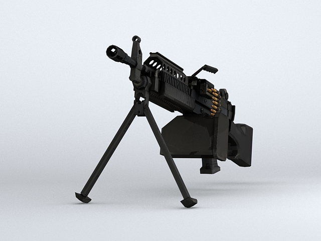 mk46 machine gun 3d model 3ds max obj 122578