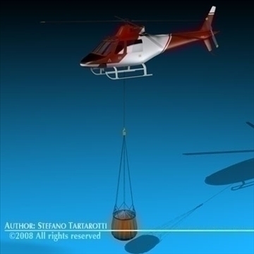 firefighting helicopter 3d model 3ds dxf c4d obj 86924