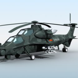 z-10 chinese attack helicopter 3d model 3ds max fbx obj 123373